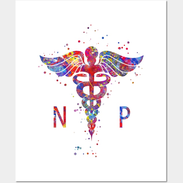 Nurse practitioner caduceus Wall Art by RosaliArt